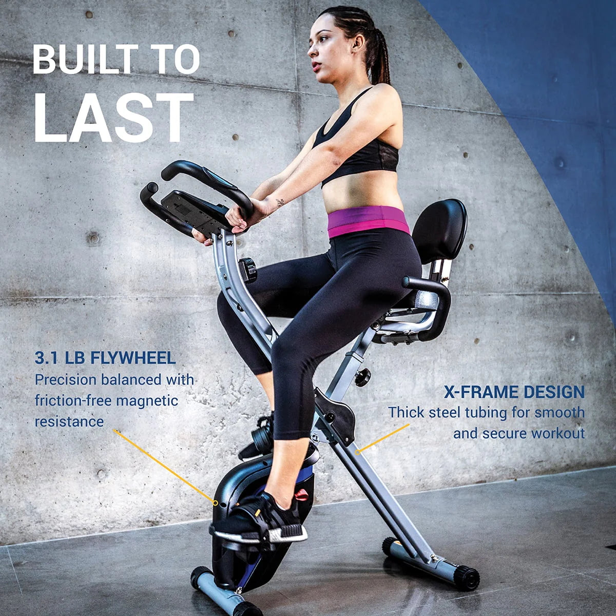 Compact Upright Folding Bike with Magnetic Resistance Y111