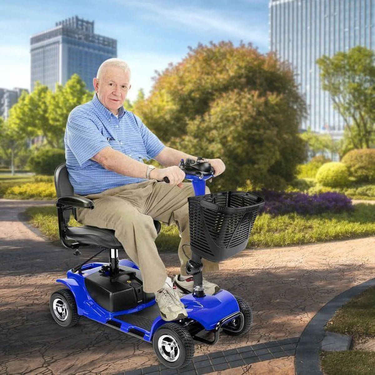 4 Wheel Folding Electric Powered Mobility Scooter P107902