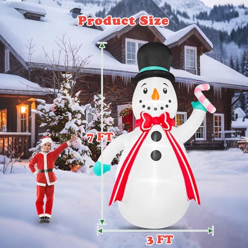 5 FT Christmas Inflatable Snowman Outdoor Decoration with LEDs K4157