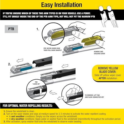 22 Inch Water Repellent Wiper Blades Pack Of 2 O53477