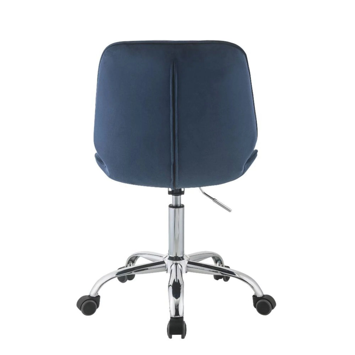 Twilight Blue Velvet Chrome Office Chair N6134