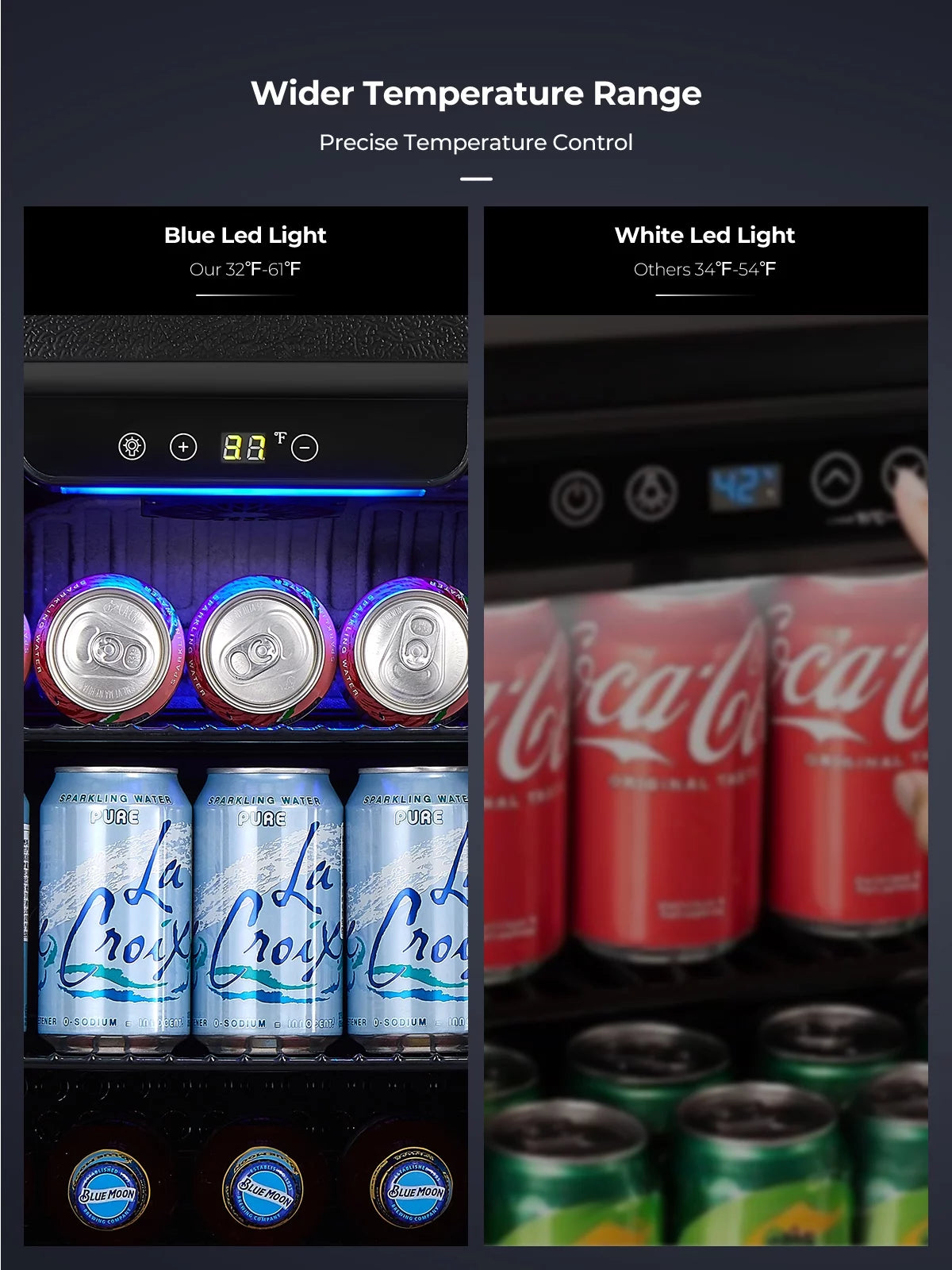 126 Can 3.2 Cu.ft Beverage Refrigerator Cooler Q5525