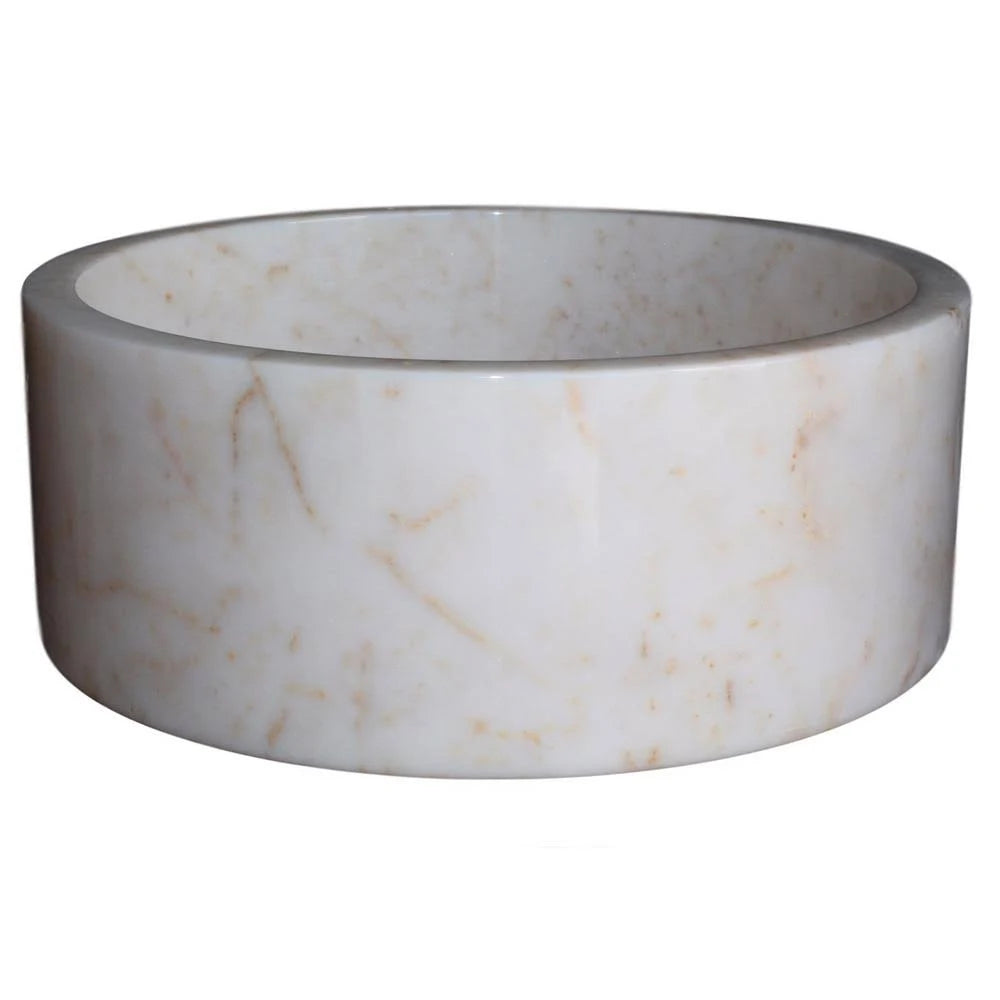 Cylindrical Natural Stone Vessel Sink K29472