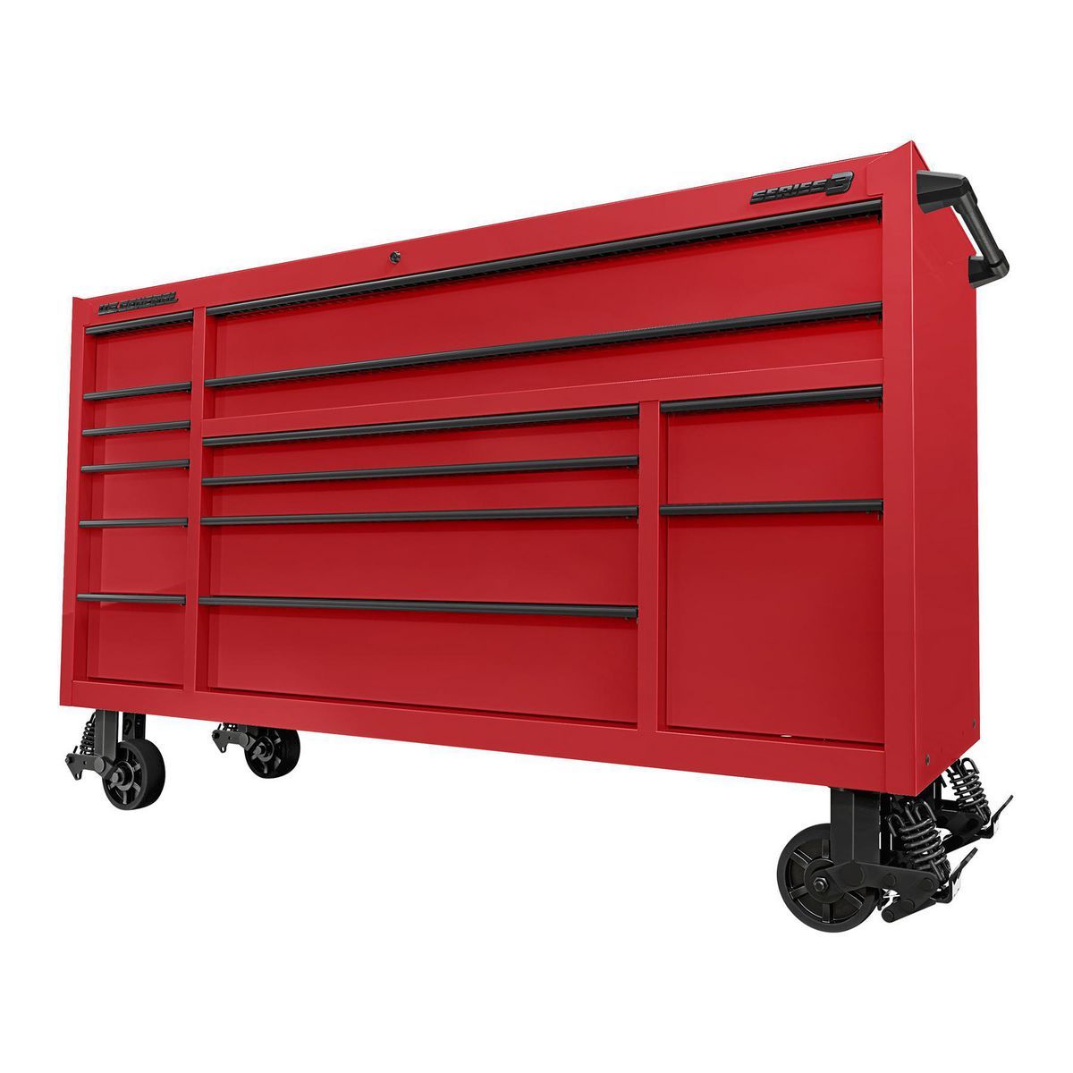 72 in. x 22 in. Slate Gray Triple-Bank Roll Cab B76634