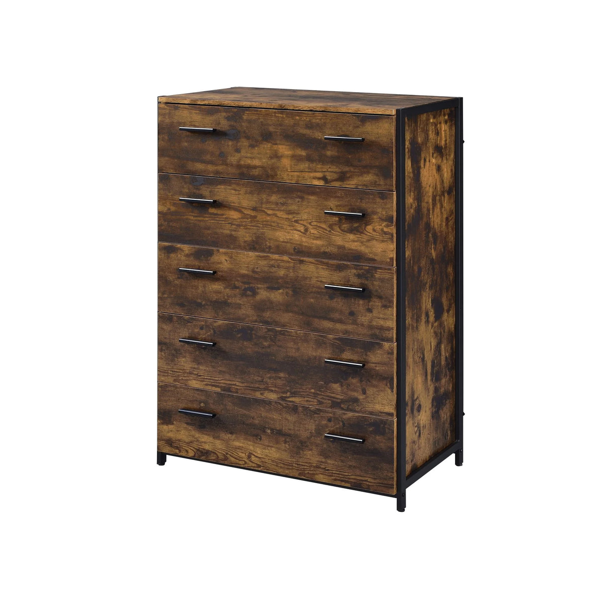 Rustic Oak Black Chest Z638891
