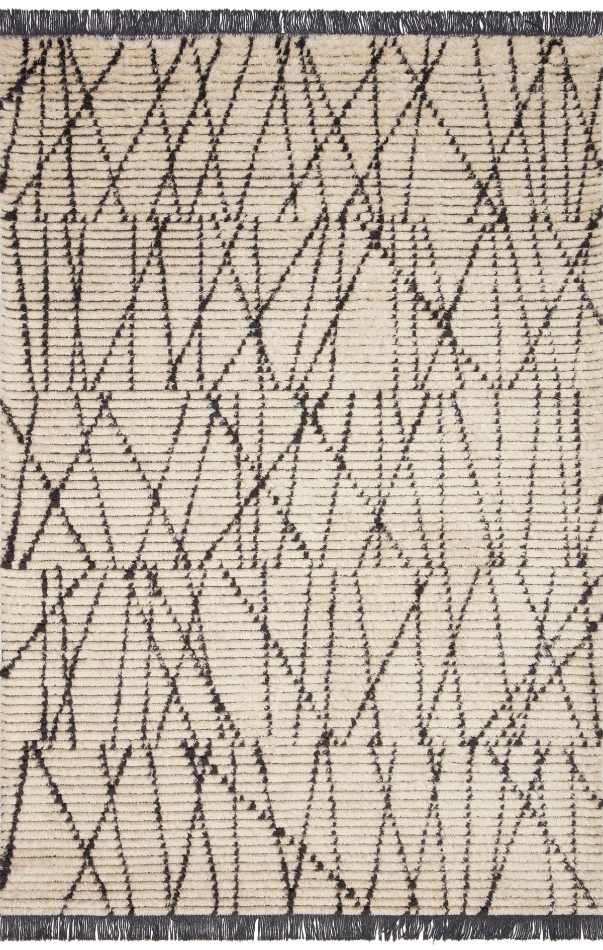 Cream Charcoal 5'2 x 7'6 Rug O293990