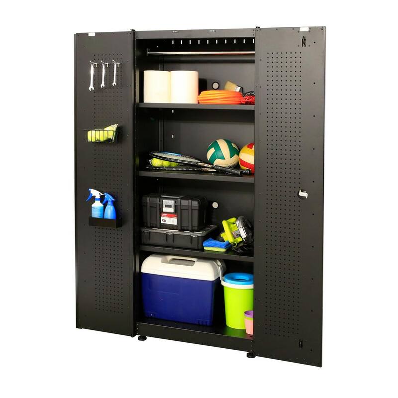6-Piece Welded Steel Garage Storage System in Black Z5602