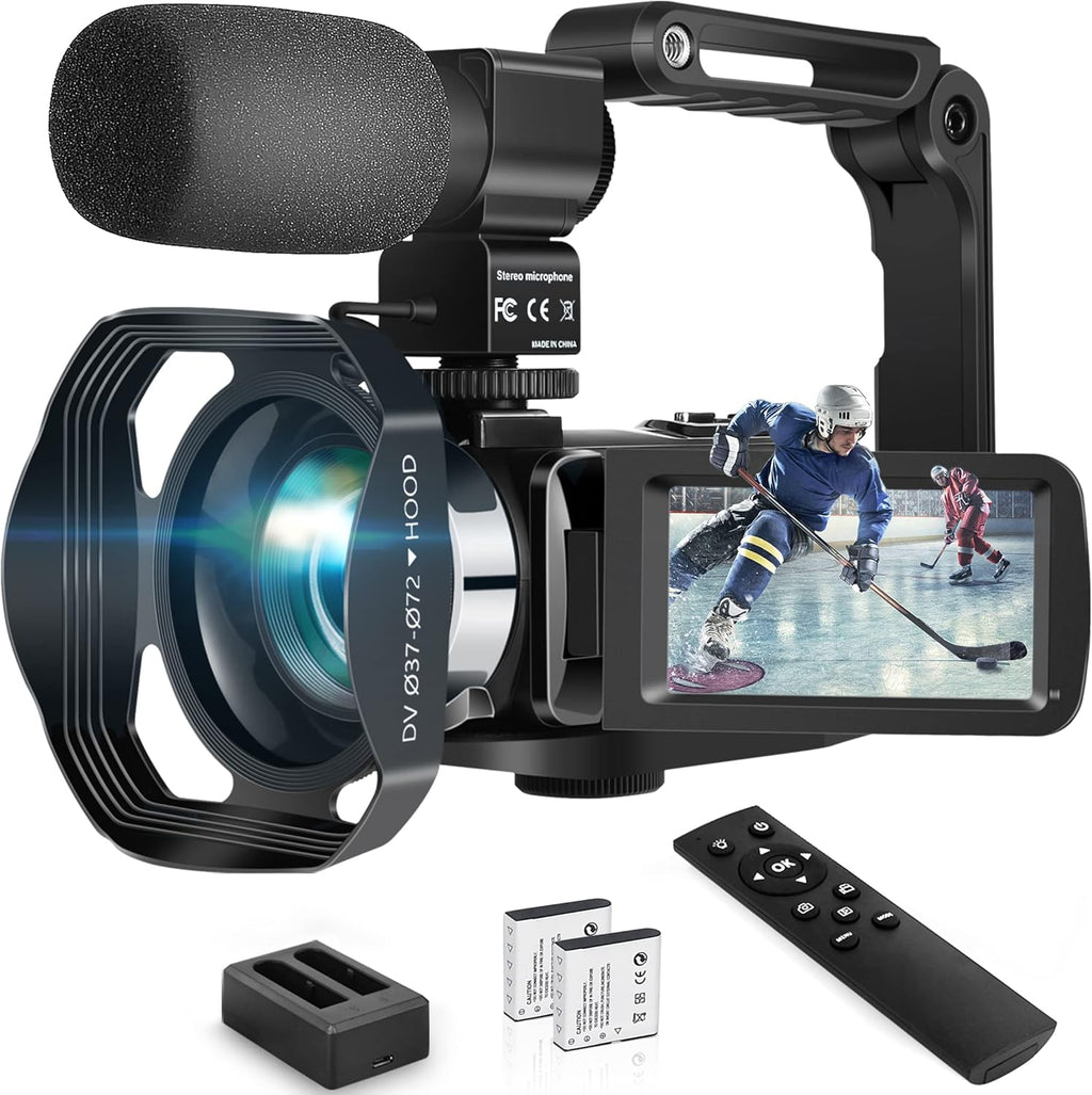 4K 60fps Video Camera Camcorder with 18x Zoom D905