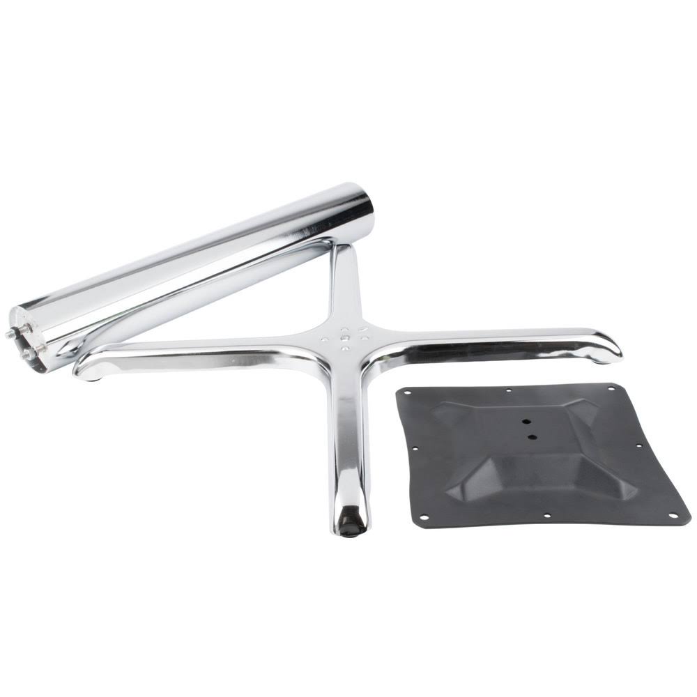 Chrome Stamped Steel Cross Table Base I43899