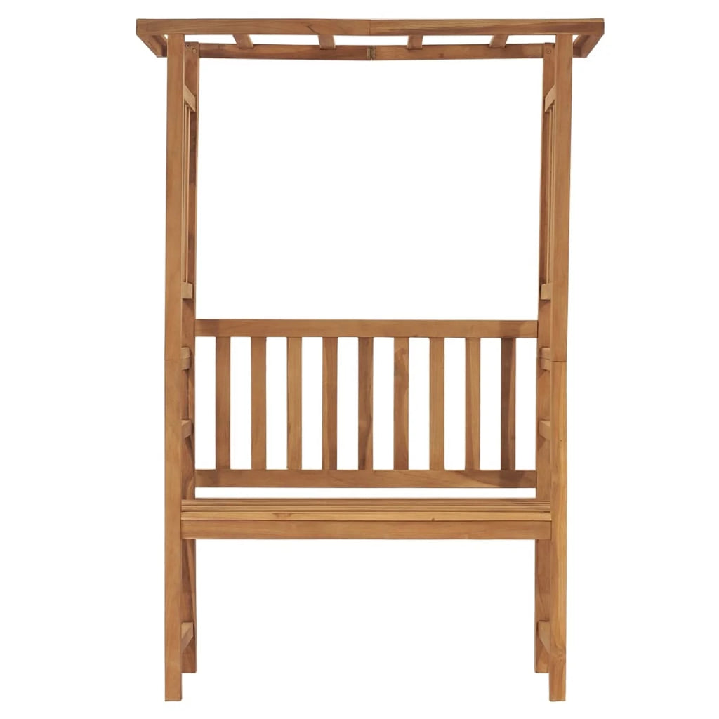 Teak Wood Garden Bench with Pergola Q59752