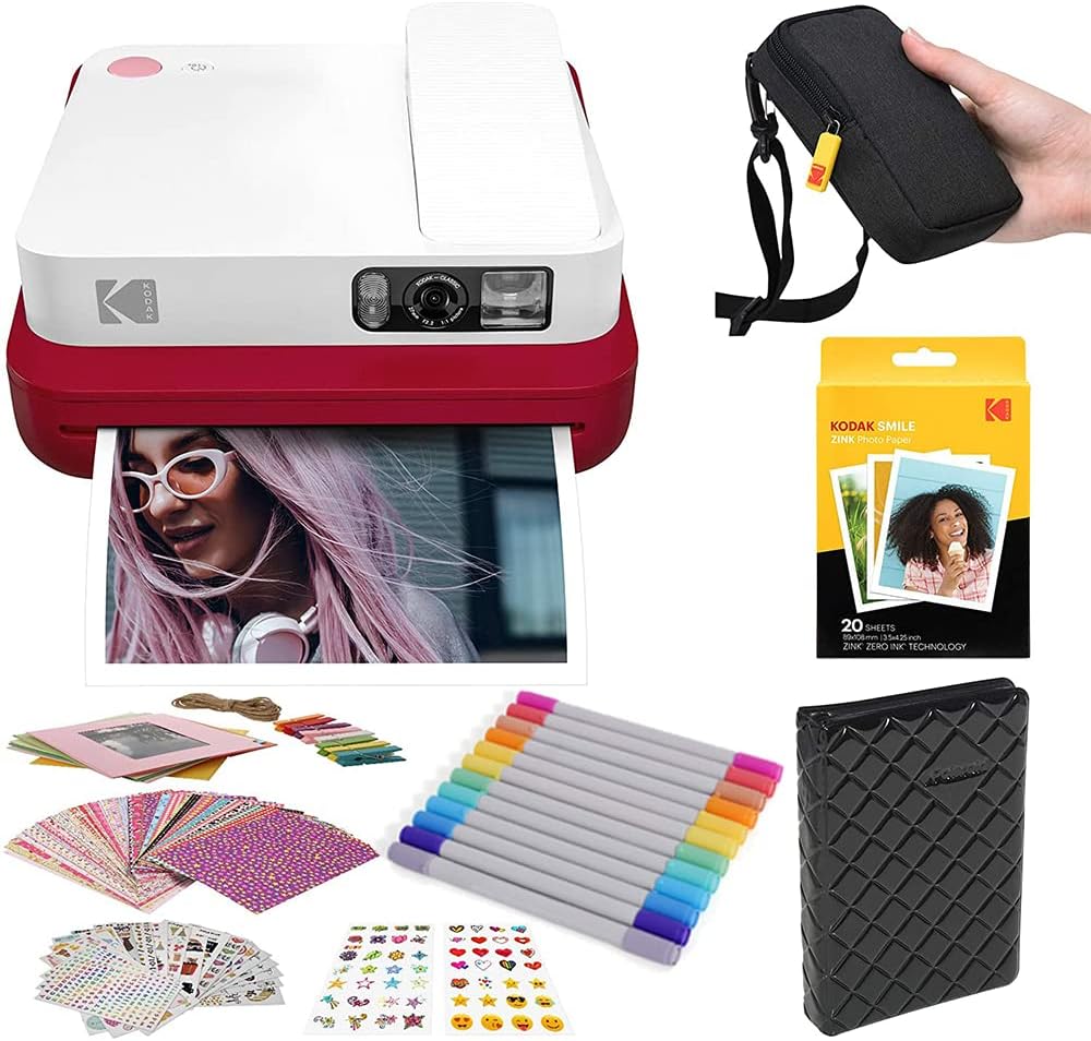 Digital Instant Camera for 3.5 x 4.25 Zink Photo Paper, 16MP (Blue) C456