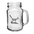 Pewter Accent Mason Jar Mug A15371