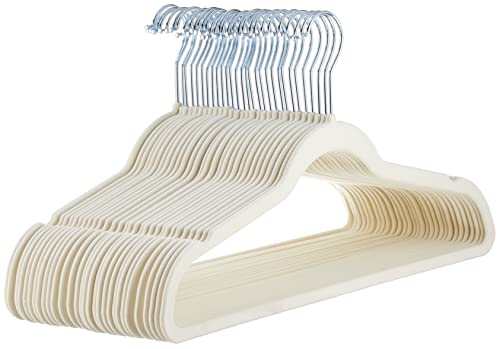 Velvet Non-Slip Suit Hangers, Pack of 50, Black V6663