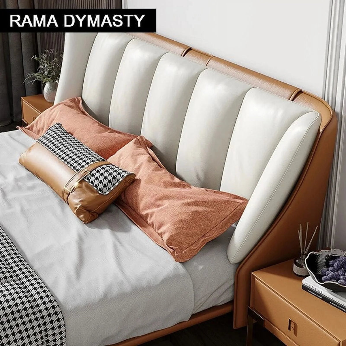 Genuine Leather King Queen Size Bed O412