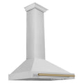 36 Inch Stainless Steel Range Hood with Champagne Bronze Handle X1132