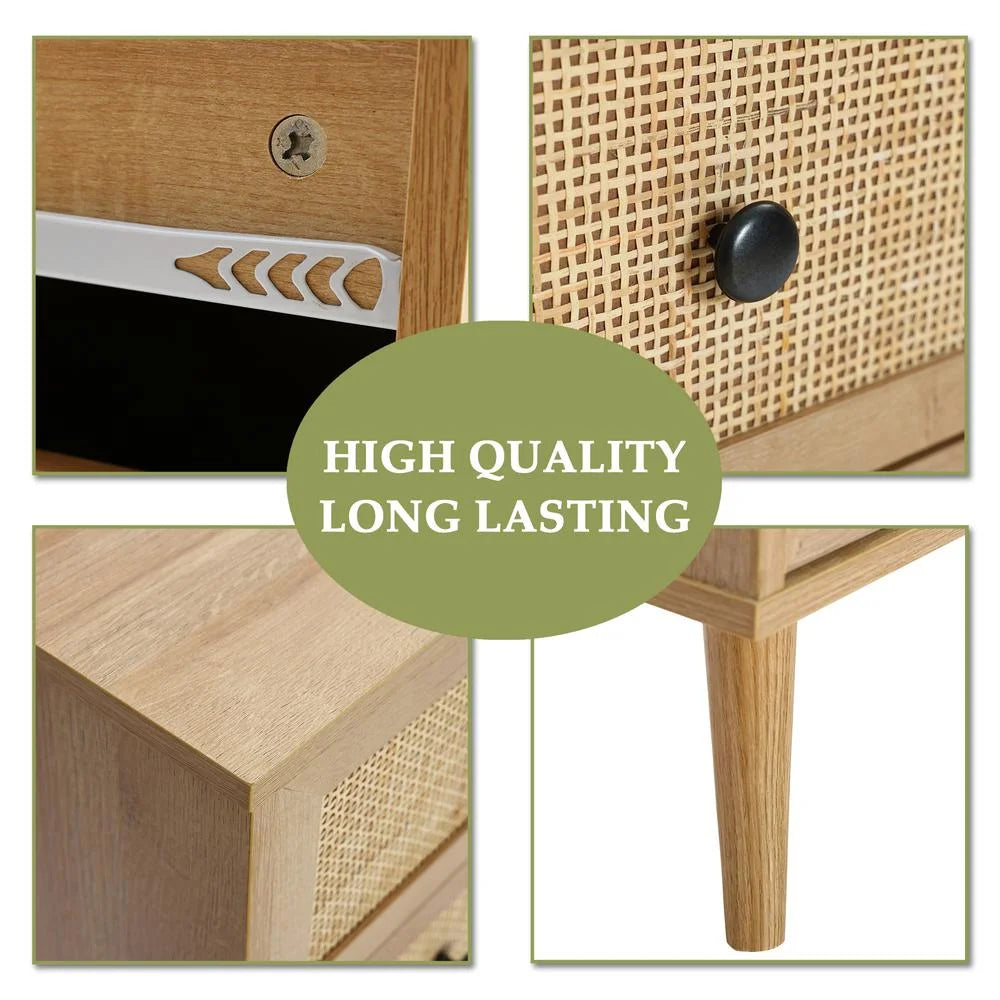 Light Oak Finish 3-Drawer Wood Dresser F9916
