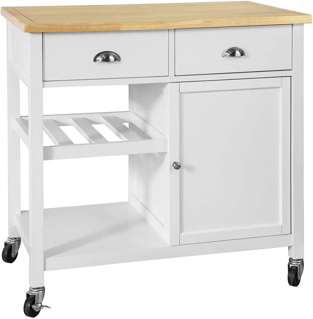 Kitchen Cart with Rubber Wood Top and Drawer G45108