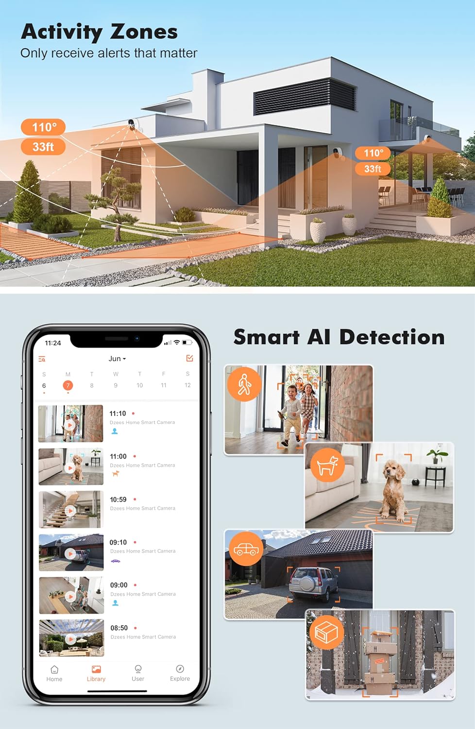 Security Camera Wireless Outdoor 2 pcs Z19322