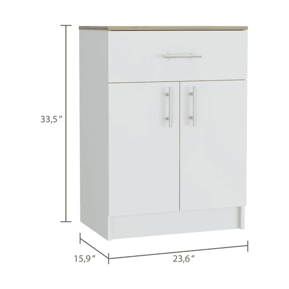 White Light Oak Cabinet Pantry V59036