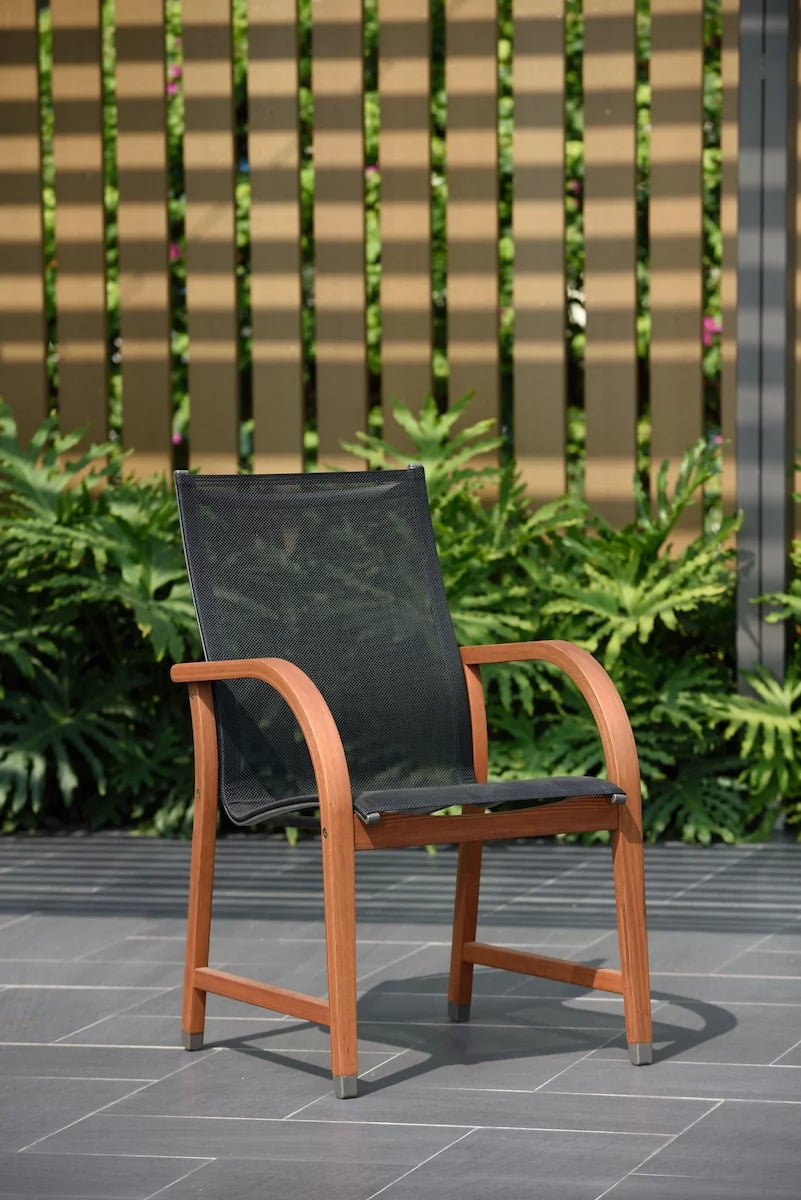 9-piece Solid Wood Rectangular Patio Dining Set V101709
