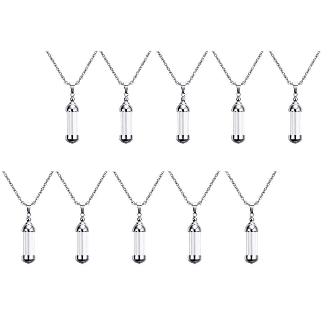 Glass Vial Pendant Necklace J900