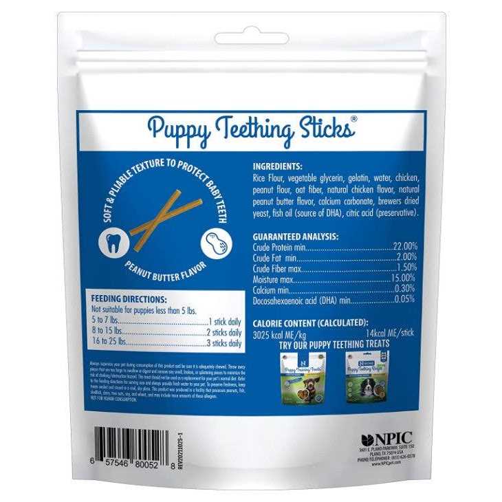 Peanut Butter Flavor Puppy Teething Sticks Y164