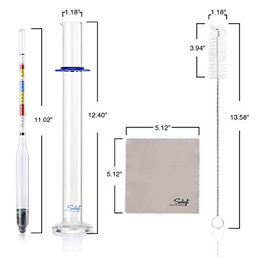Triple Scale Hydrometer and Glass Test Jar K56890