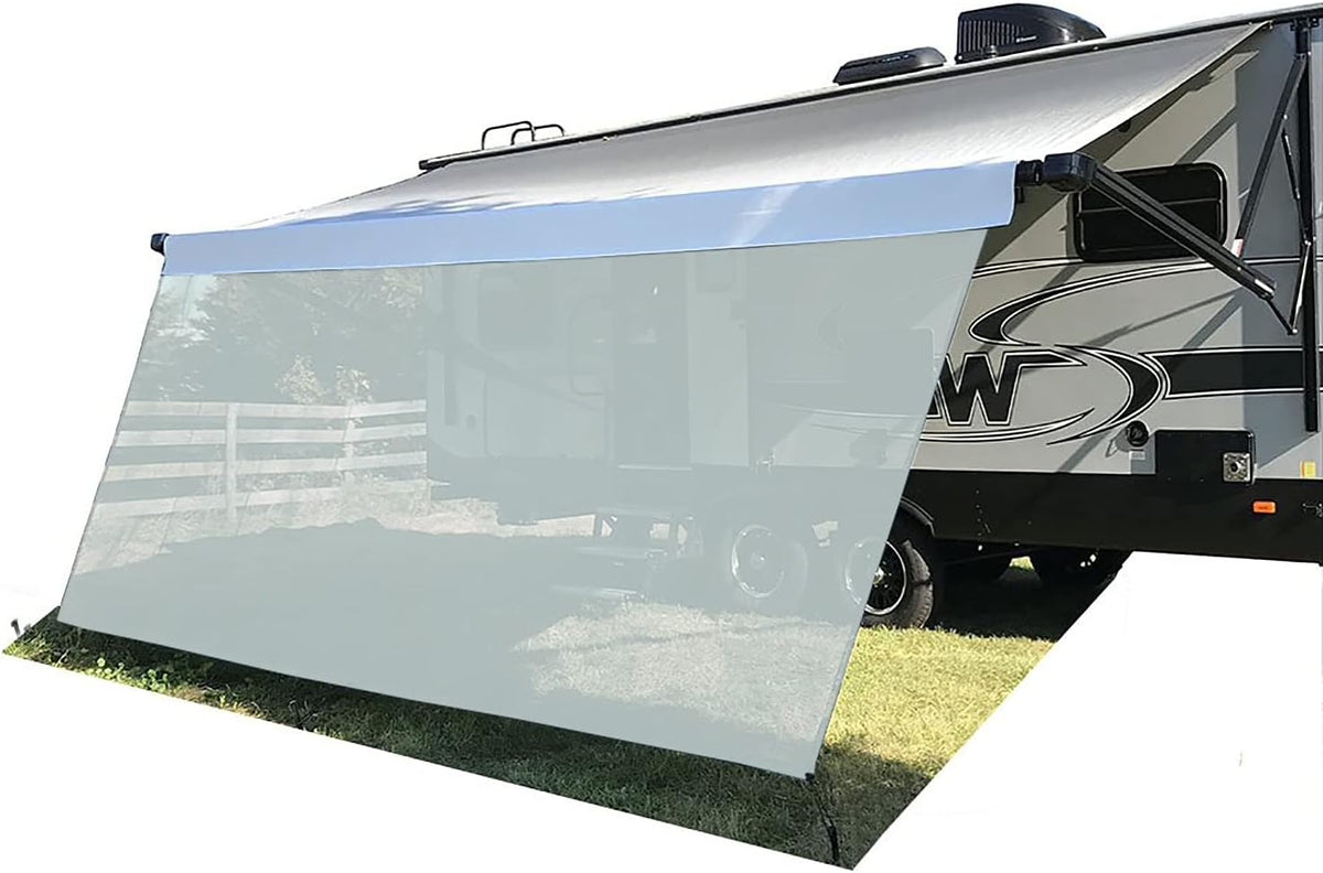 Black Mesh RV Awning Sun Shade Screen 8' X 15' 3'' B4003