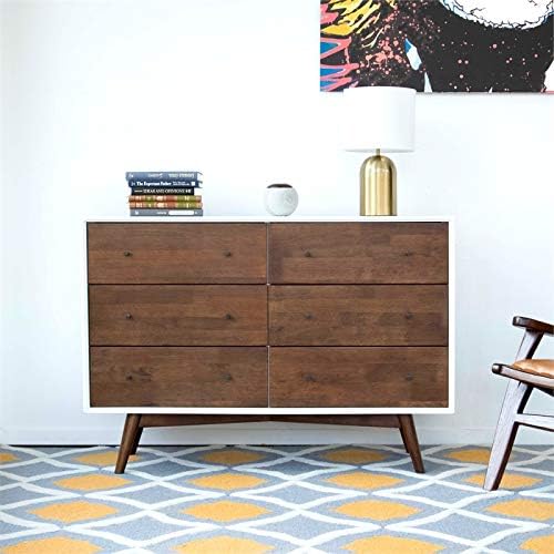 White 6-Drawer Solid Wood Dresser W767702