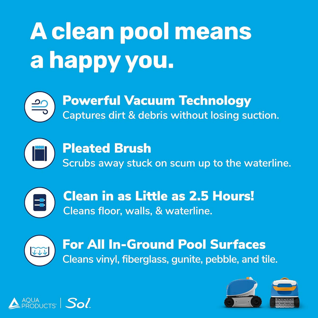Robotic Pool Cleaner with 50ft Cable X818