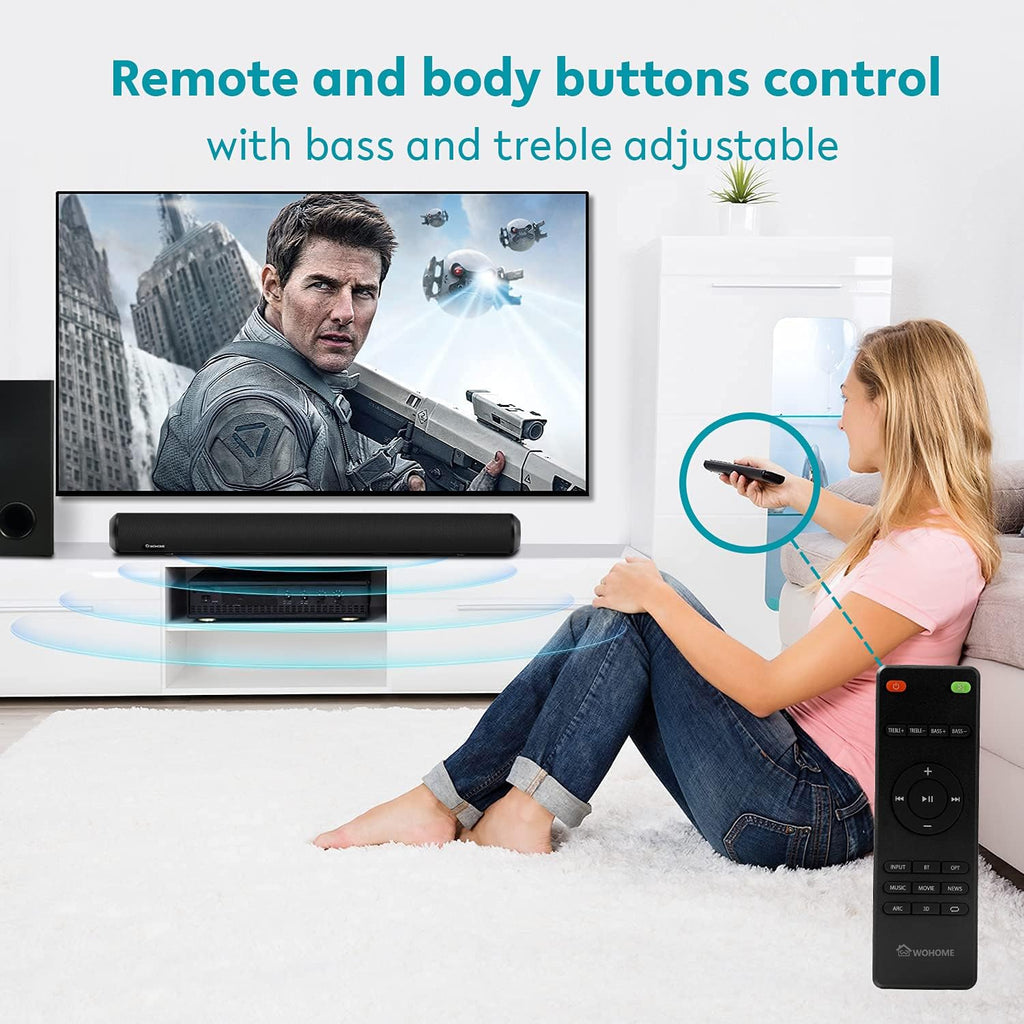28-INCH 120W Sound Bar with Subwoofer R143