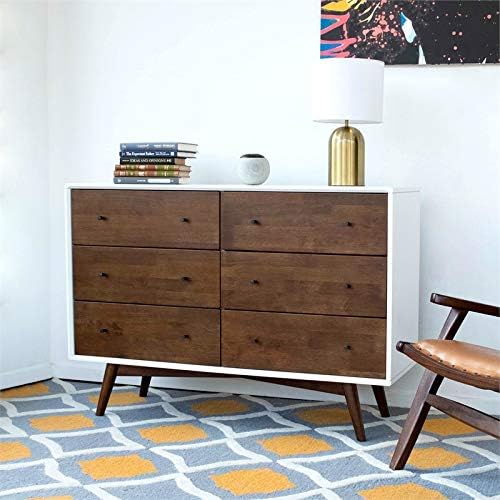 White 6-Drawer Solid Wood Dresser W767702
