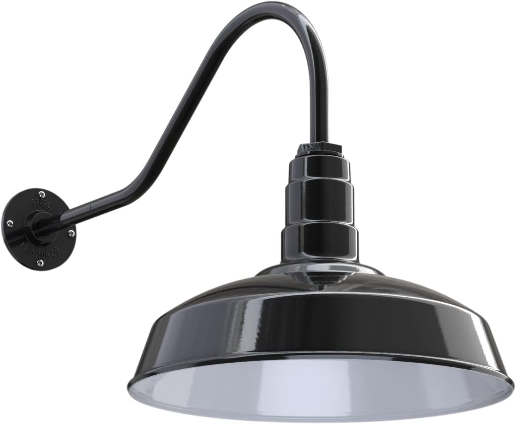 Gooseneck Barn Light 23 Gooseneck Matte Black X491579