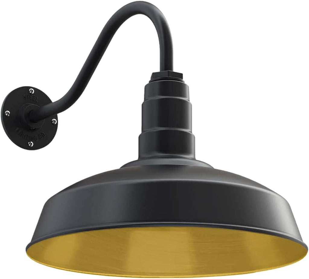 Gooseneck Barn Light 23 Gooseneck Matte Black X491579