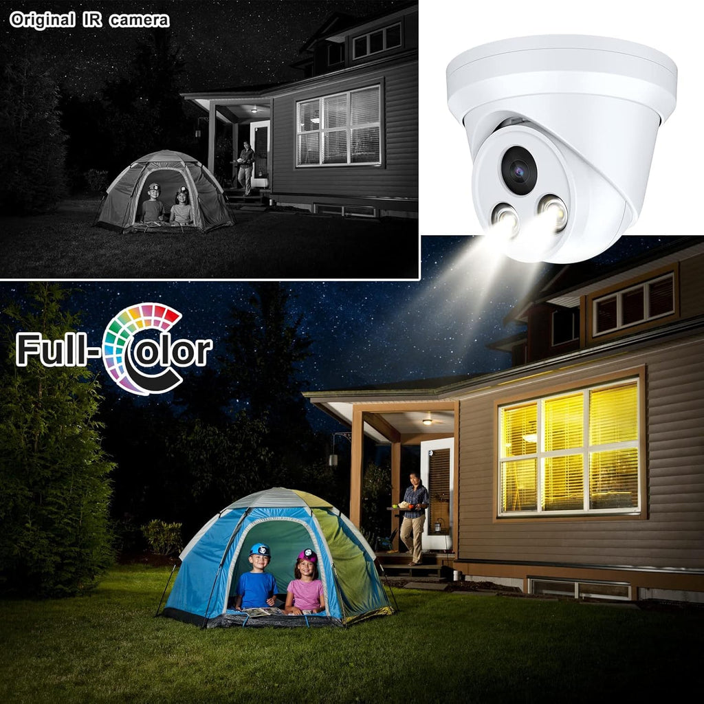 4K Full Color Night Vision 8MP POE Dome IP Camera O523