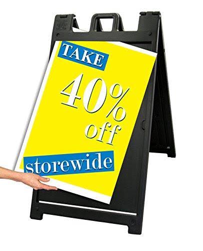 Black Signicade Deluxe with Two Custom Printed Signs J843