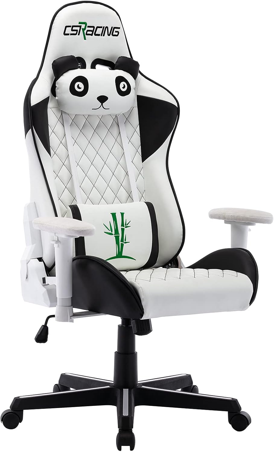 Pink Ergonomic Gaming Chair with Headrest and Lumbar Support B291
