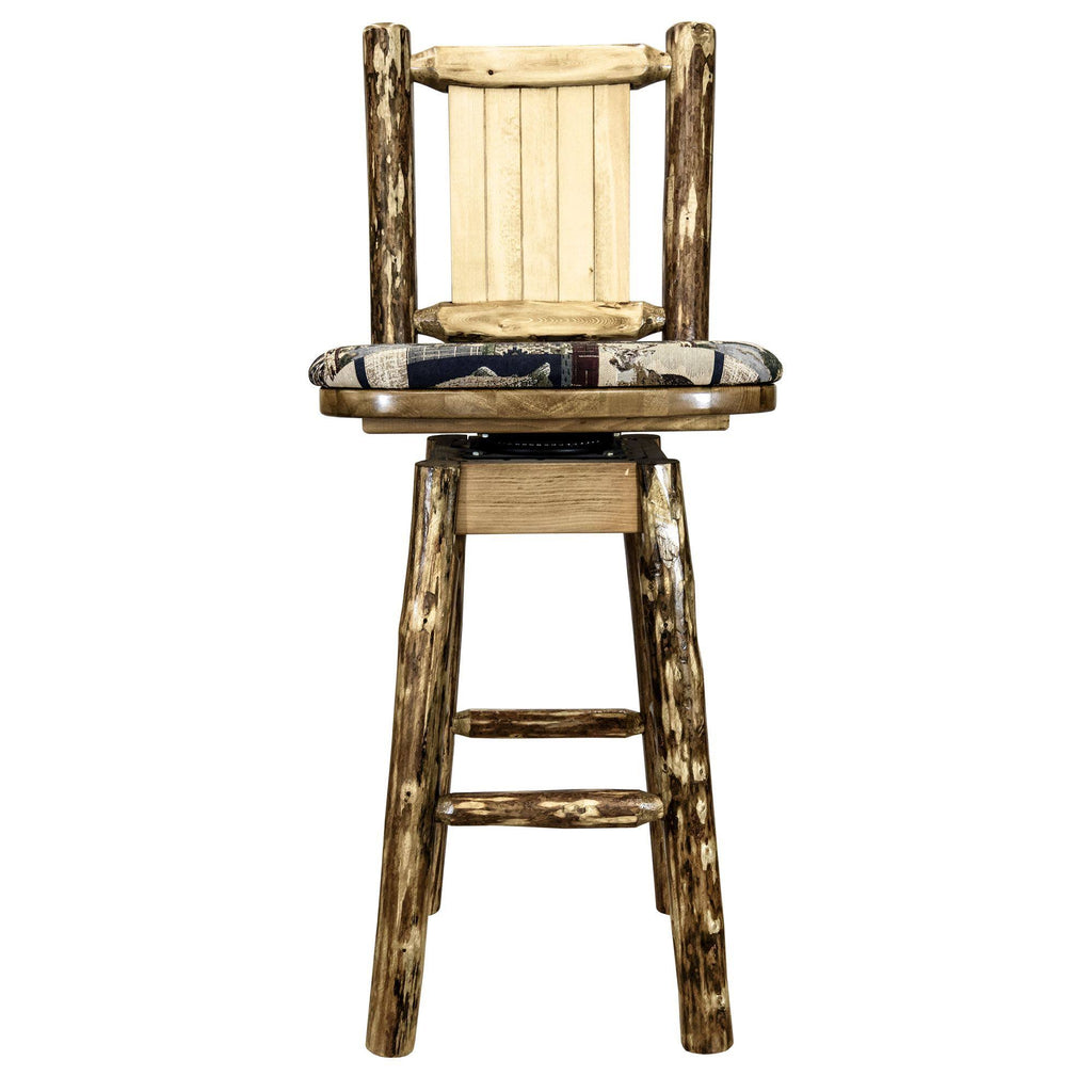 Counter Height Swivel Barstool with Back D115