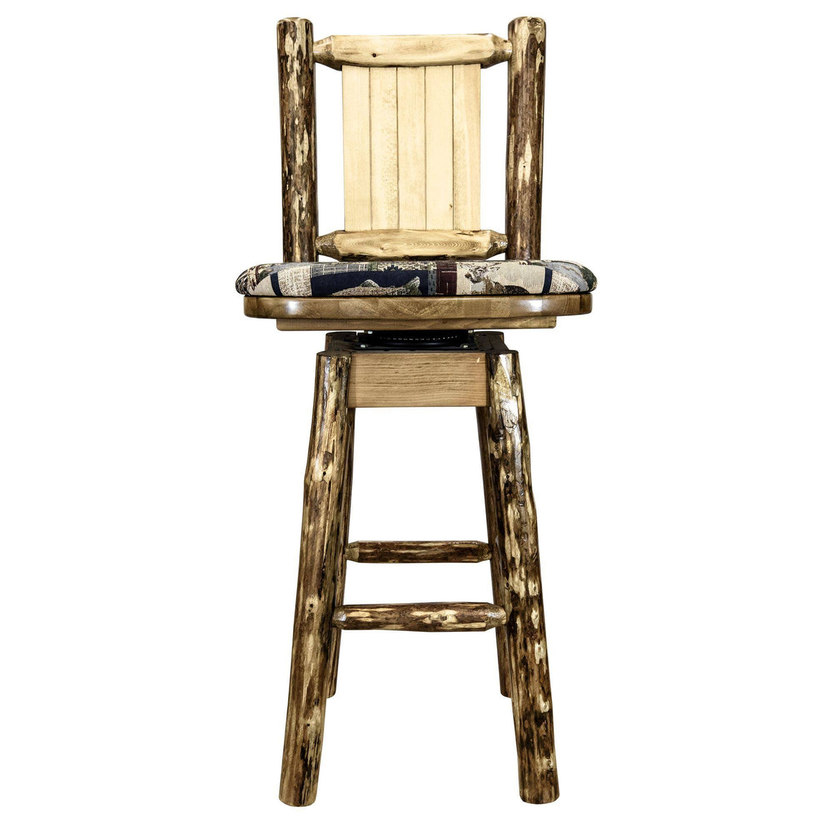 Counter Height Swivel Barstool with Back D115
