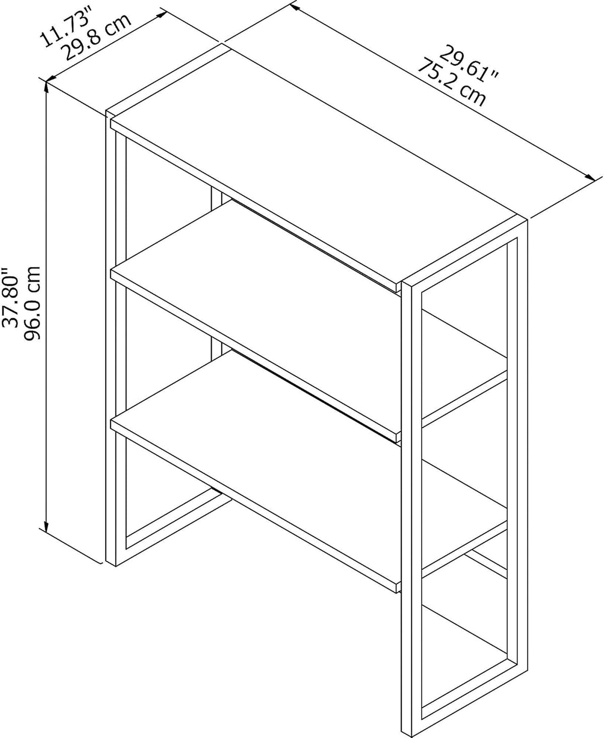 Storm Gray Bookcase Hutch D23794