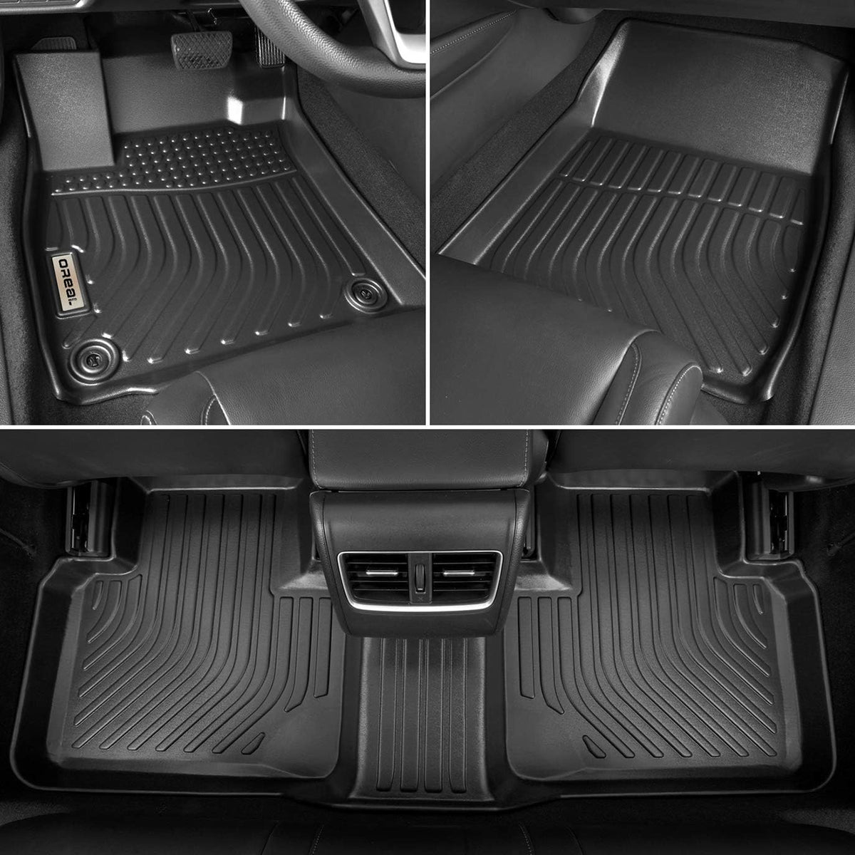 Black TPO Floor Mats Liners Front and Rear C67297