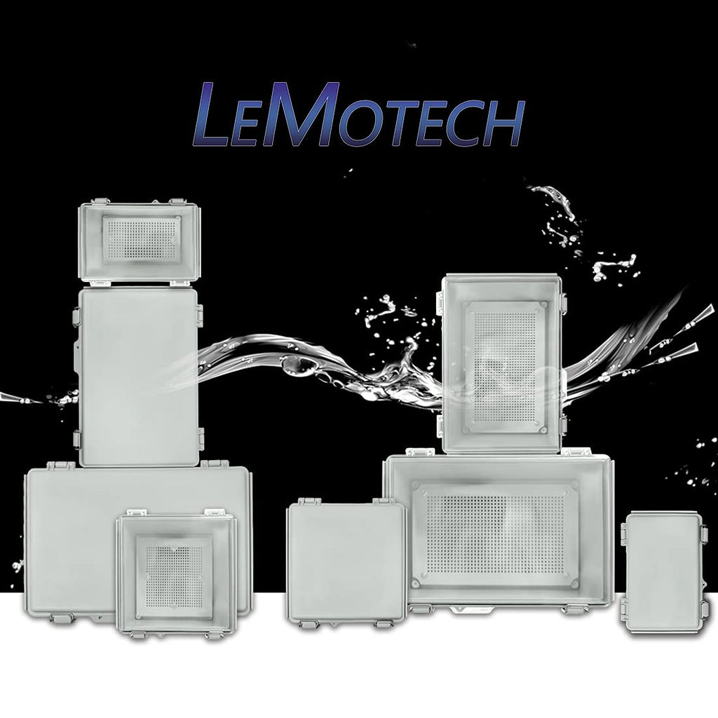 ABS IP67 Waterproof Junction Box with Mounting Plate Pack of 2 Z18826
