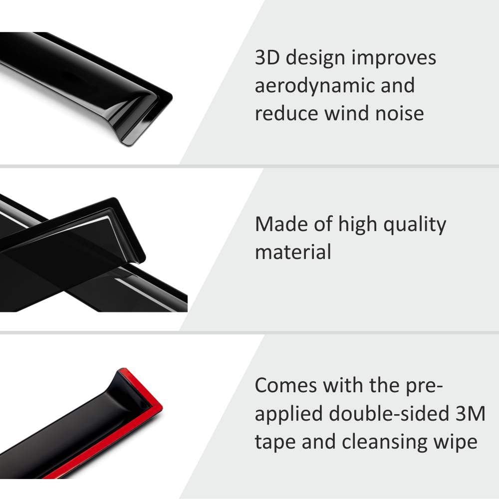 Window Deflectors Vent Window Visors 4 Pieces M136