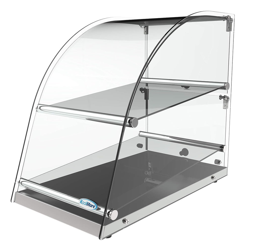 2 Tier Countertop Bakery Display Case with Curved Glass and Rear Door M17914