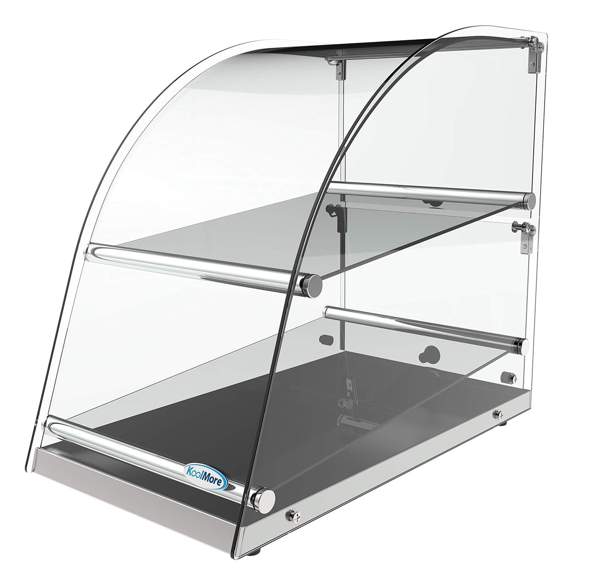 2 Tier Countertop Bakery Display Case with Curved Glass and Rear Door M17914