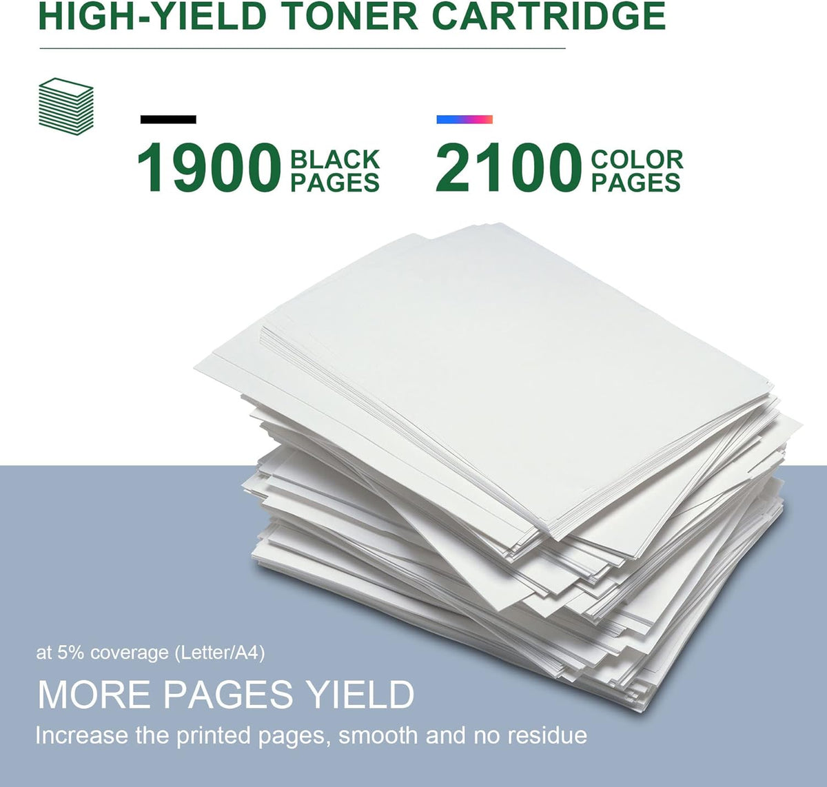 Compatible Toner Cartridge Replacement, 5 Pack D9707