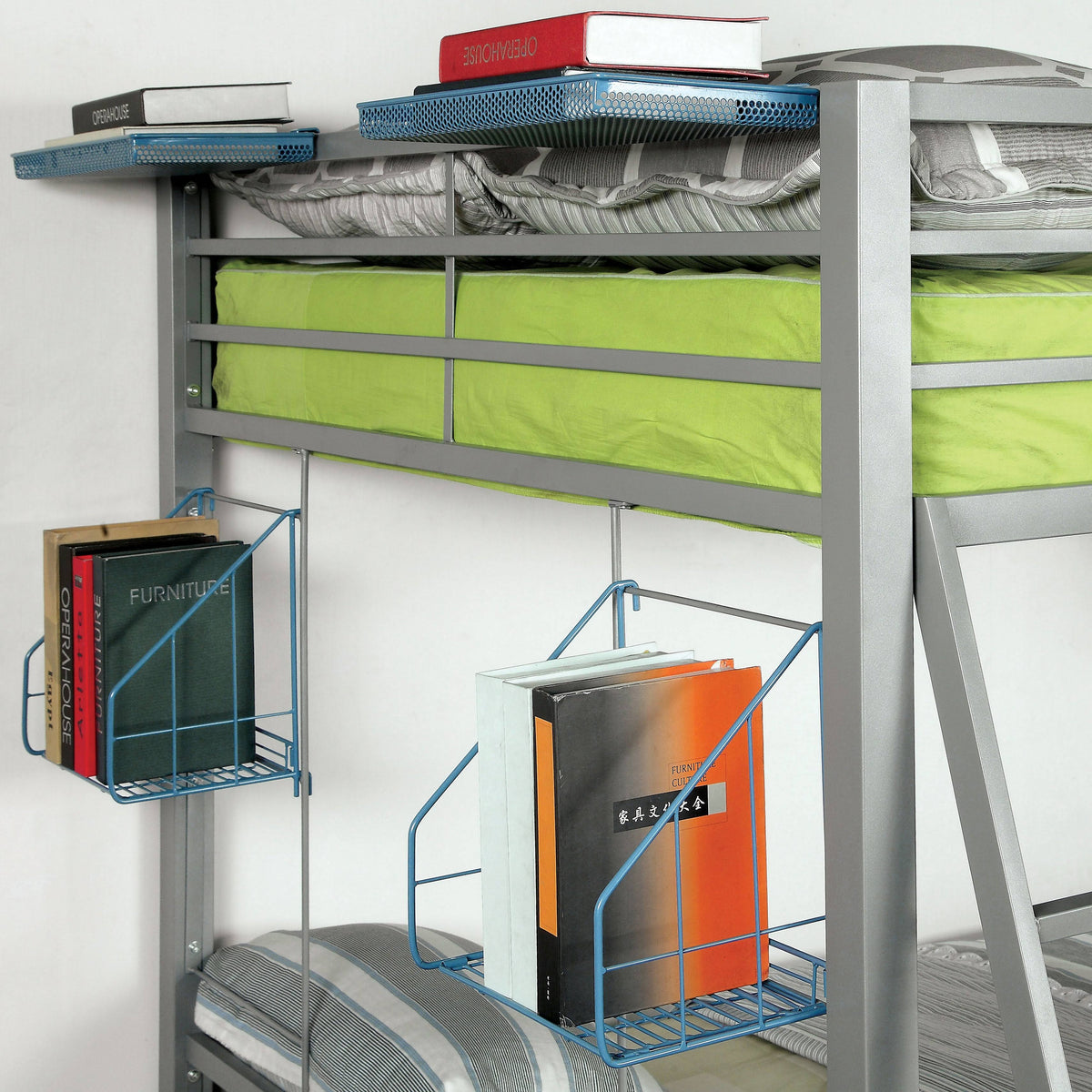 Green Metal 5-Piece Bunk Bed Set N451413