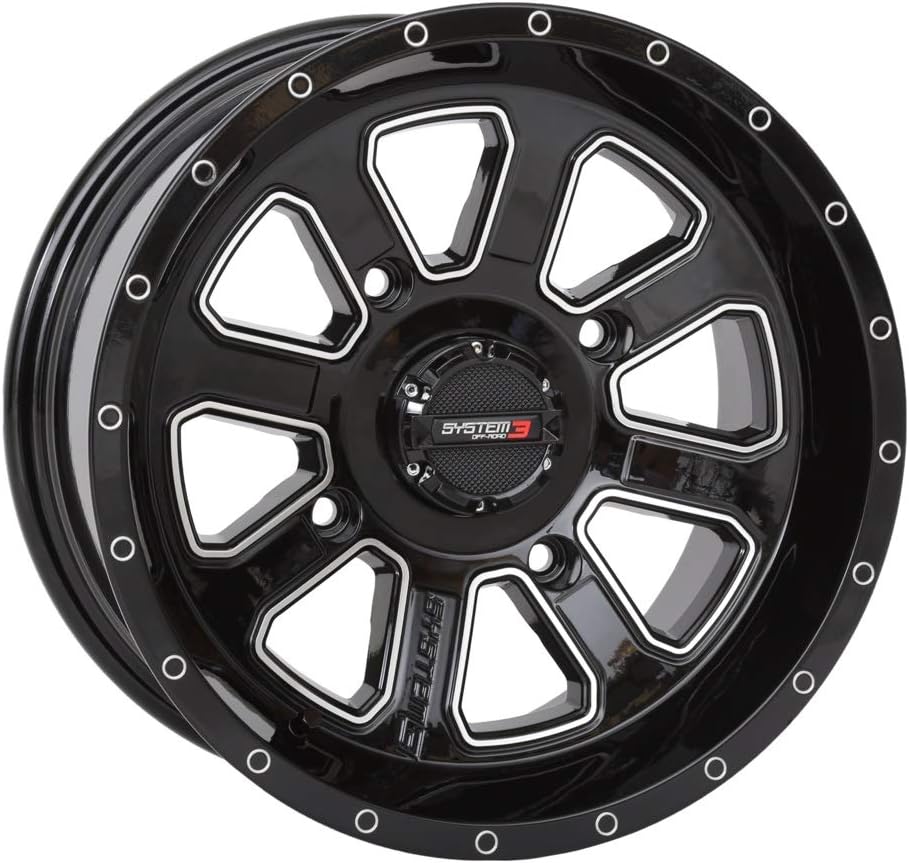 System 3 ST-4 Black 14 Wheels 28 Carnivore Tires 4x110 Bolt Pattern B421