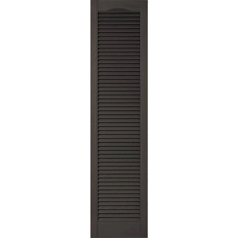 Vinyl Cathedral Top Open Louver Shutters K9986