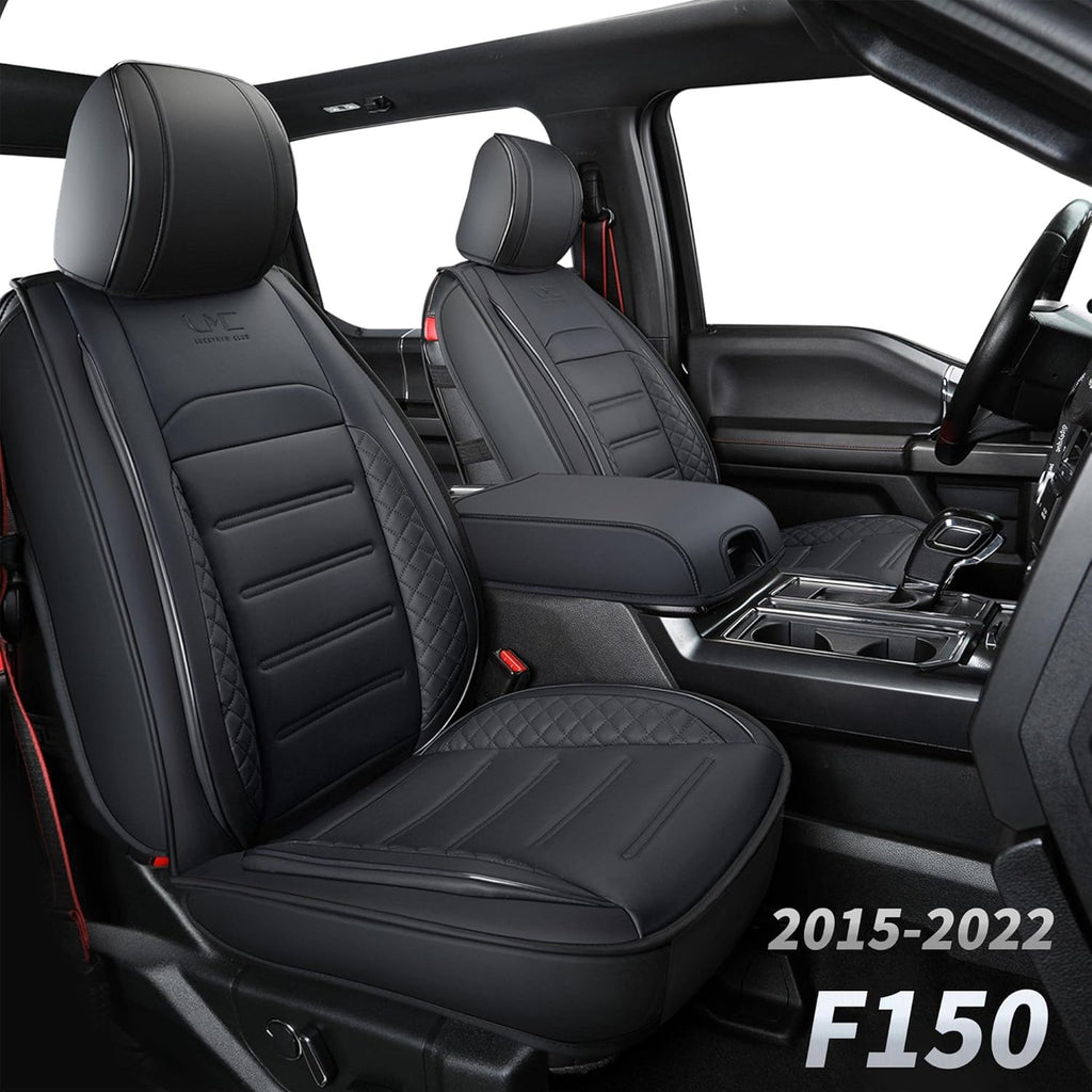 Faux Leather Seat Covers Rear Set Black A27277